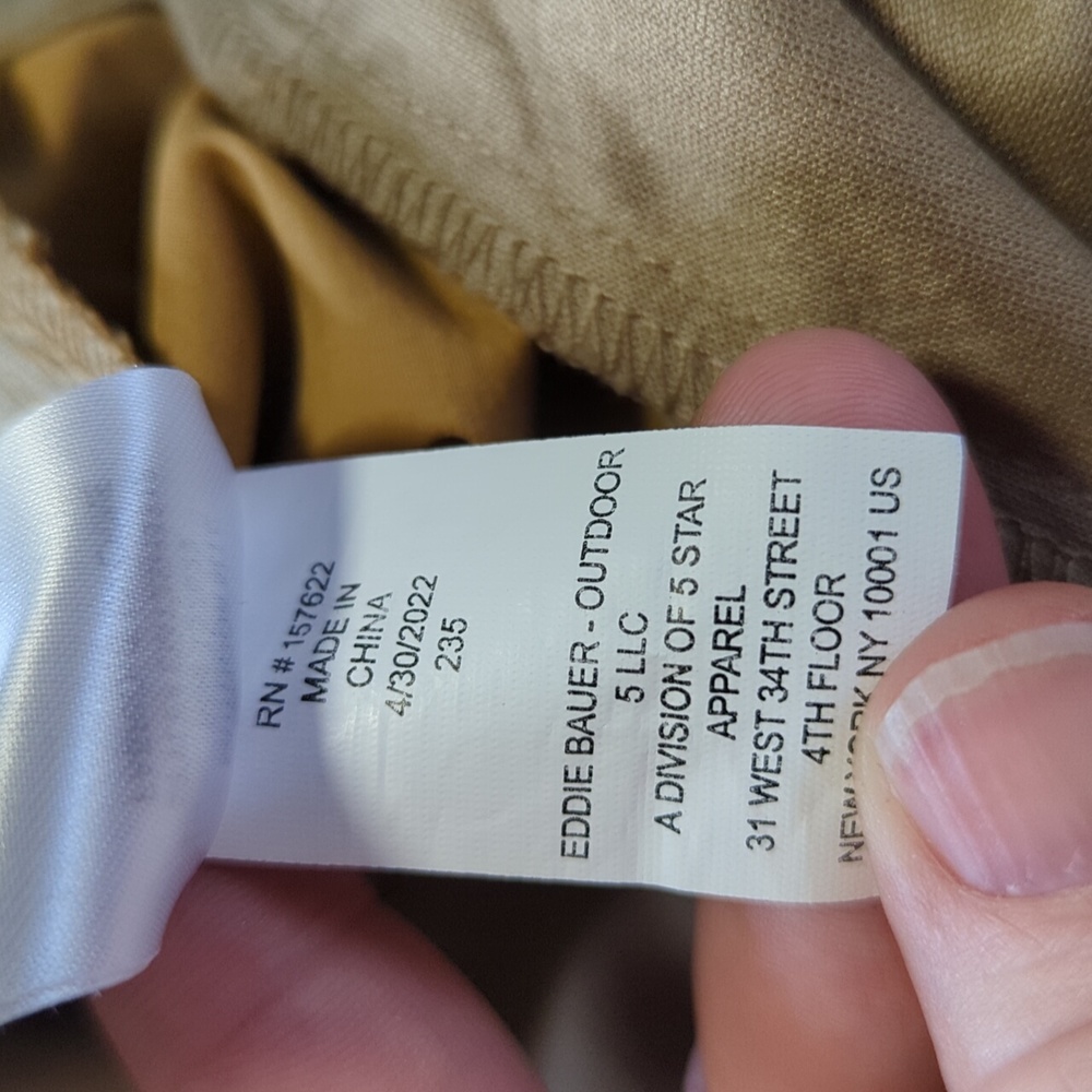 Eddie Bauer Nylon Stretch Burlwood Brown Shorts Waist 38 - Picture 11 of 11